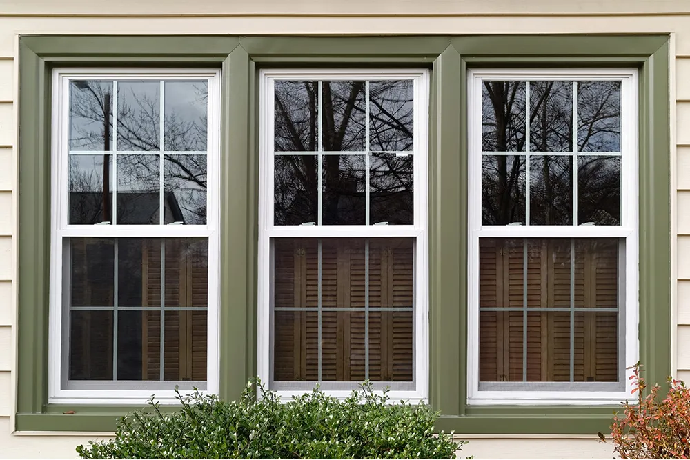 large timber windows on ground floor